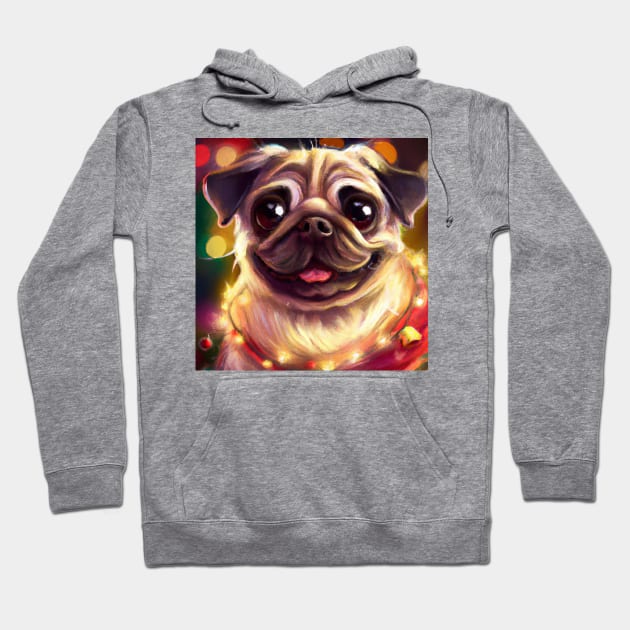 Cute Pug Drawing Hoodie by Play Zoo